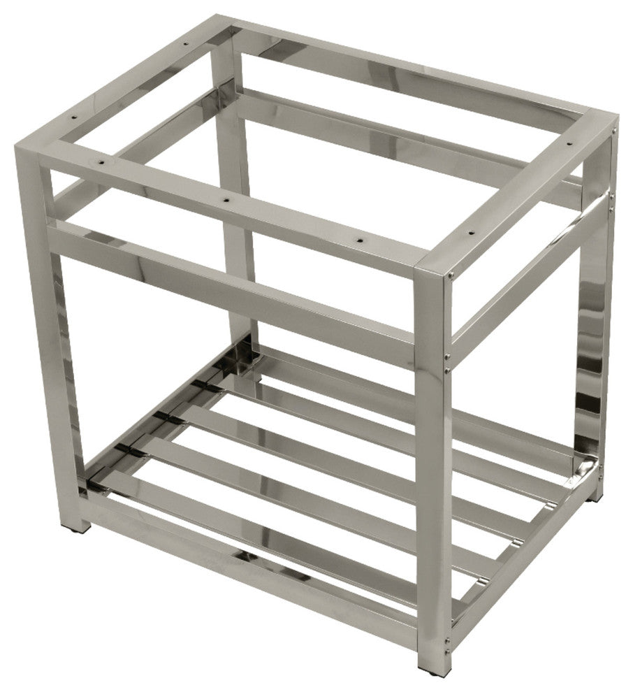 Fauceture 31" x 22" Steel Console Sink Base, Polished Nickel