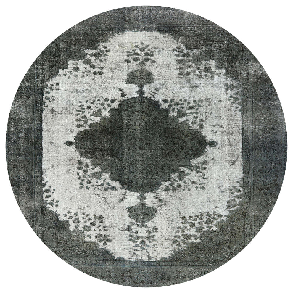 Ahgly Company Indoor Round Mid-Century Modern Area Rugs, 7' Round