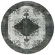 Ahgly Company Indoor Round Mid-Century Modern Area Rugs, 7' Round