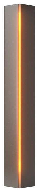 Gallery Small Sconce, Dark Smoke Finish, Amber Glass
