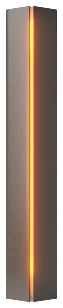 Gallery Small Sconce, Dark Smoke Finish, Amber Glass