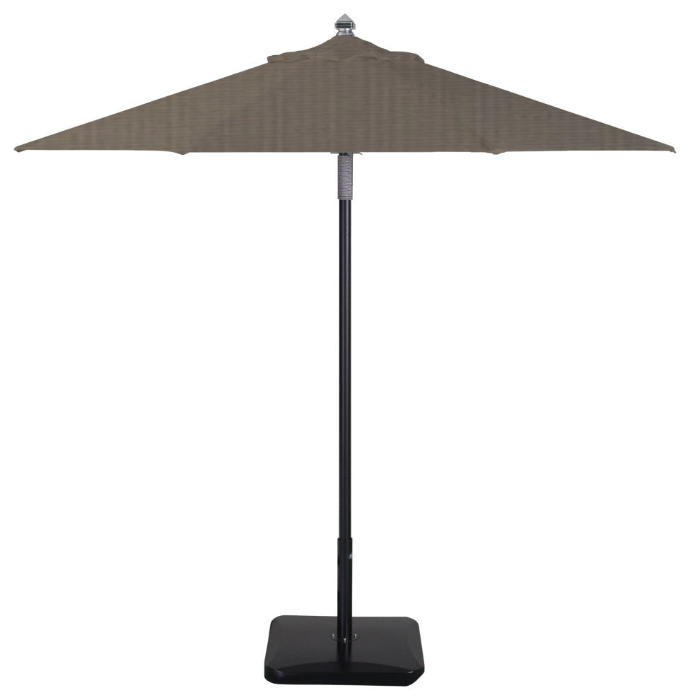 9' Round Double Pulley Commercial Contract Umbrella, Black, Graphite