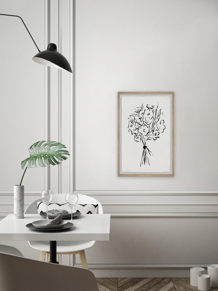 "Hand-Tied Flowers" Framed Painting Print, 12x18