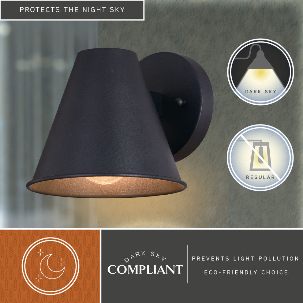 Smith 6.5" Outdoor Wall Light Textured Black