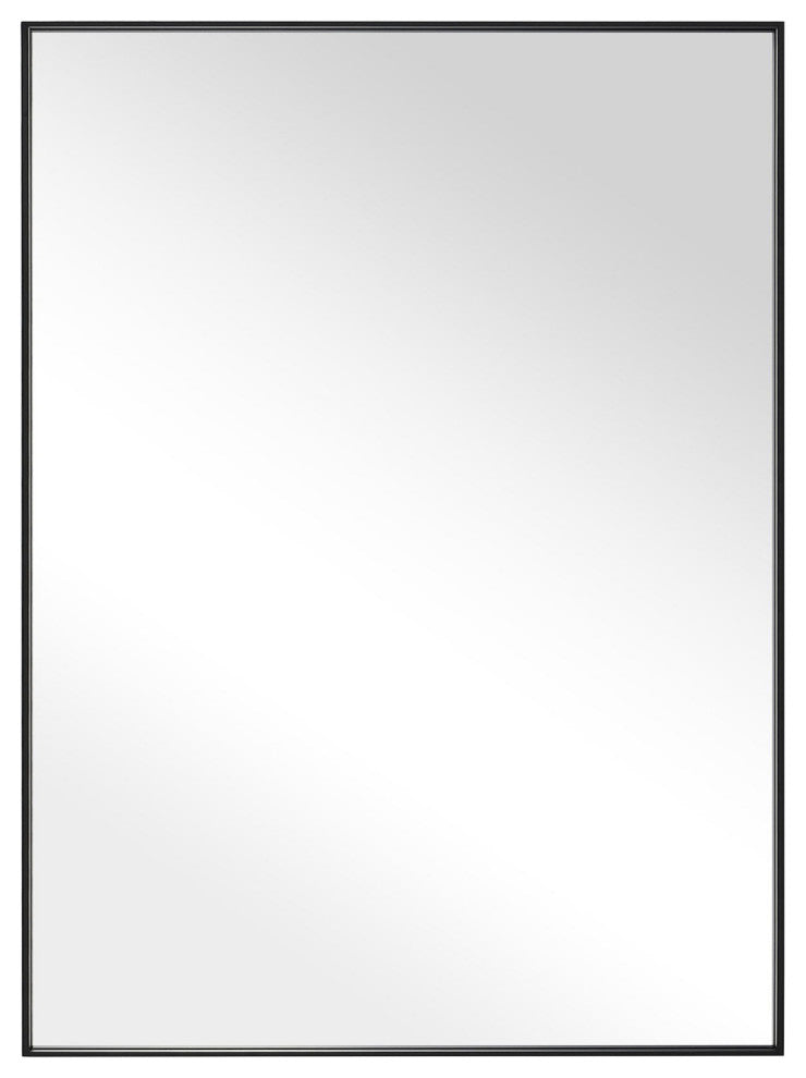 Rectangle Framed Bathroom Vanity Mirror Accent Wall Mirror, Black, 30"x36