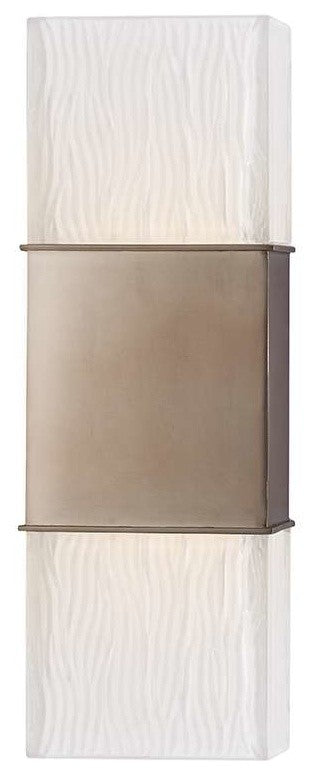 Aurora, Two Light Wall Sconce, Brushed Bronze Finish