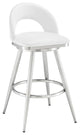 Charlotte Swivel Counter or Bar Stool in Faux Leather and Metal