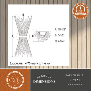 Nikko Two Light Wall Sconce, Gold