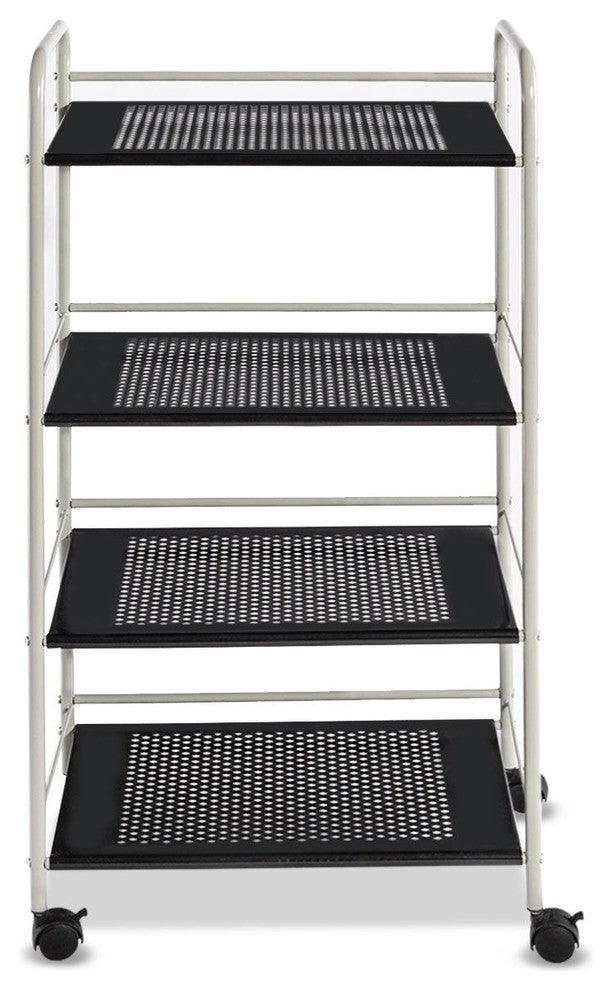 Modern 4-Tiers Rolling Cart Storage Display Rack