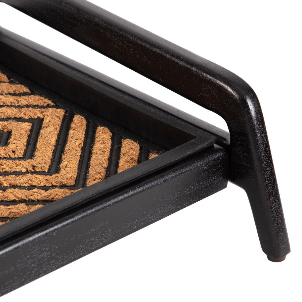 Single-Tier Black Stand With 3-Pair Rubber Boot Tray Galapagos
