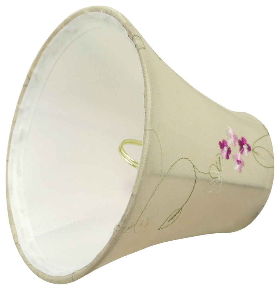 30055-5 Small Bell  Chandelier Clip On Lamp Shade Apricot 3"x6"x5"