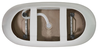 Aaron 59" Soaking Bathtub, Glossy White With Matte Black Trim