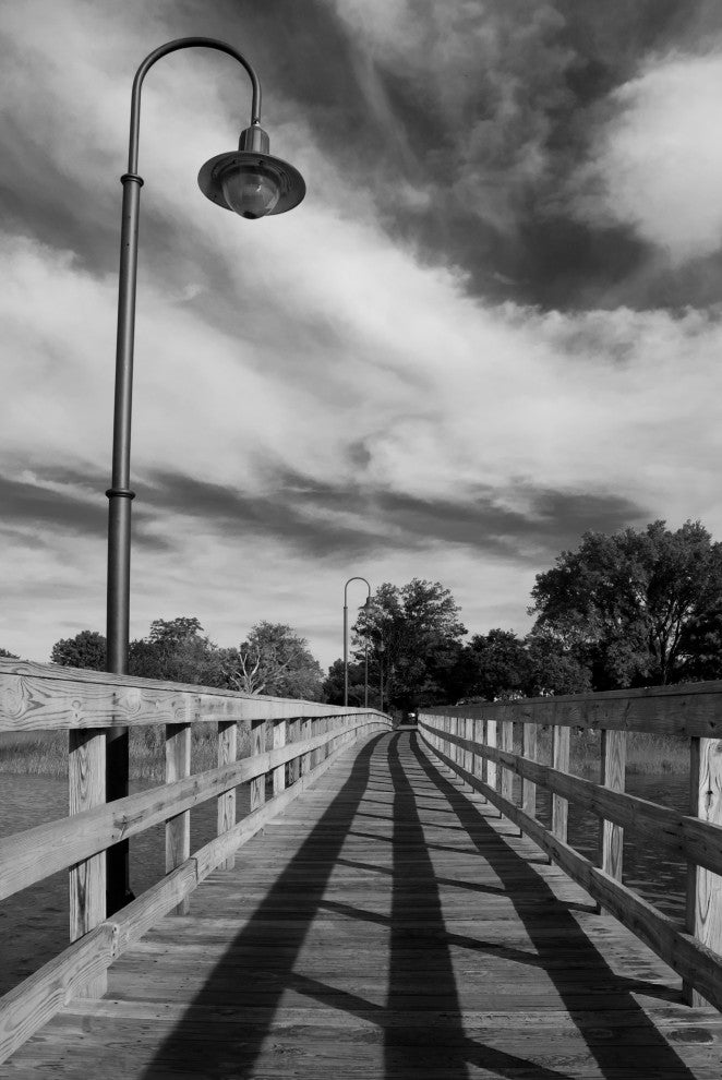 Follow the Lines Rural Landscape Framed Photo Paper Wall Art Prints, Red Oak, 24" X 36"
