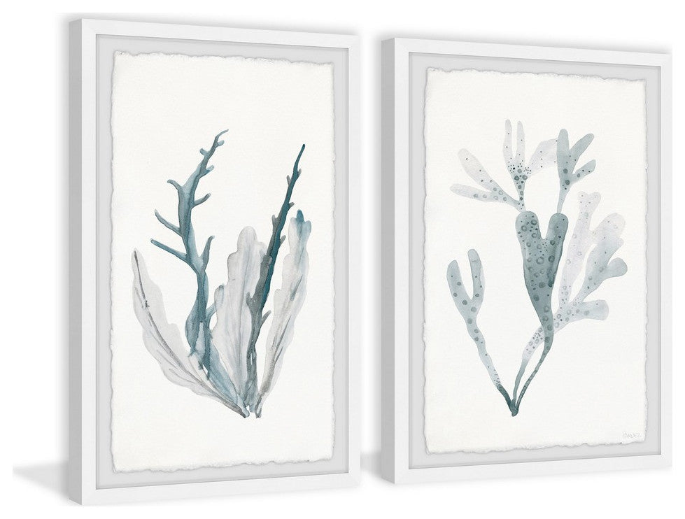 Corals in Blue Diptych, 16"x12"