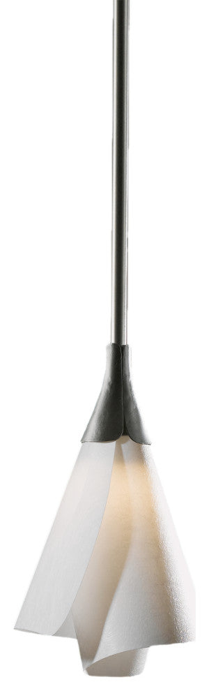 Mobius Mini Pendant, Dark Smoke Finish, Spun Frost Shade