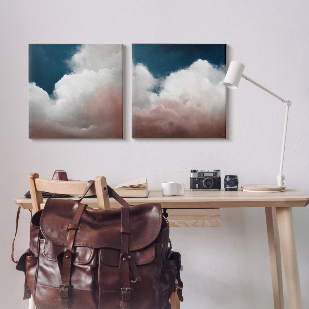 Flullfy Clouds Deep Blue Sky,24 x 24