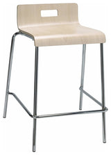 Counter Stool, Plywood Shell Seat, Waterfall Design, Natural