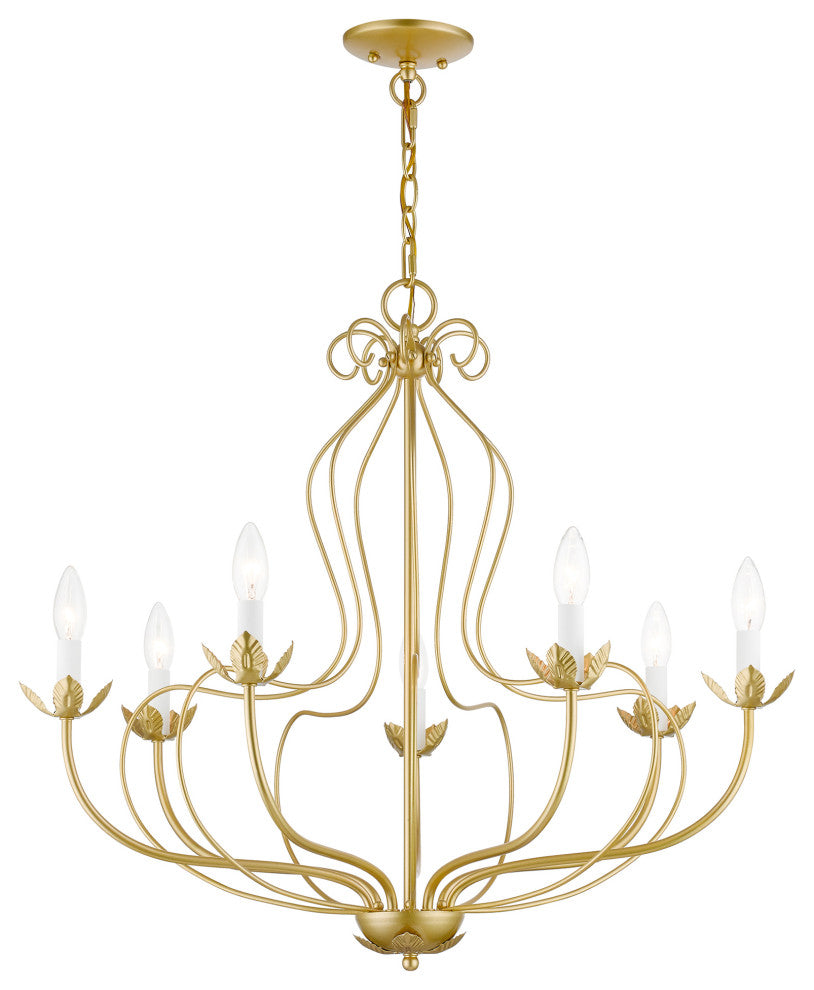 Livex Lighting 7 Light Soft Gold Chandelier