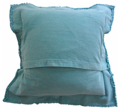 Coastal Nautilus Throw Pillow, White on Caribbean Blue