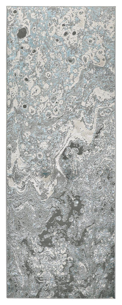 Weave & Wander Aurelian Silver/Blue 2'10"x7'10" Runner
