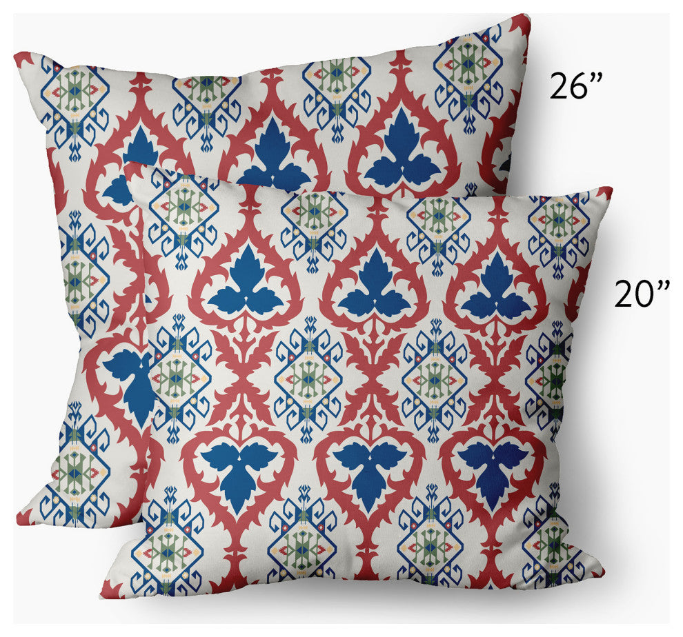 Bombay Decorative Throw Pillow, Dark Cobalt Blue, 26"x26"