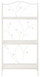 44.75" Rectangular 3-Tiered White Metal Shelf Planter Stand