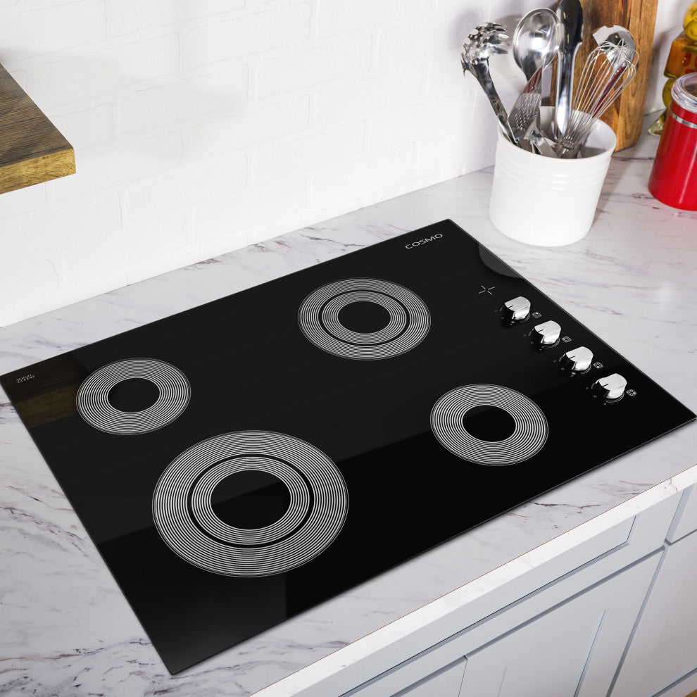 3-Piece 30" Electric Cooktop 30" Over The Range Microwave 30" Electric Wall Oven