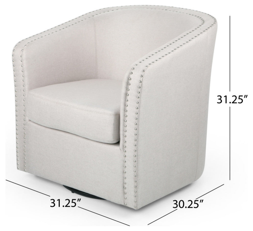 Jaymee Fabric Swivel Chair, Wheat and Black