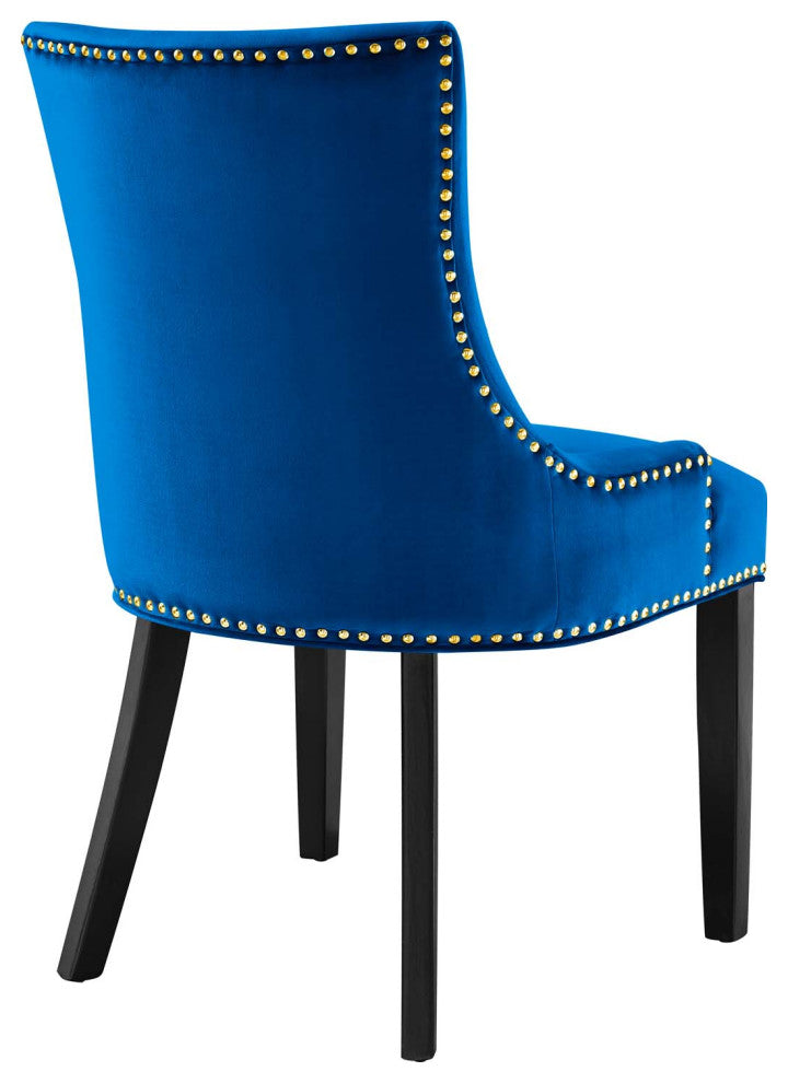 Marquis Performance Velvet Dining Chairs, Set of 2, Navy