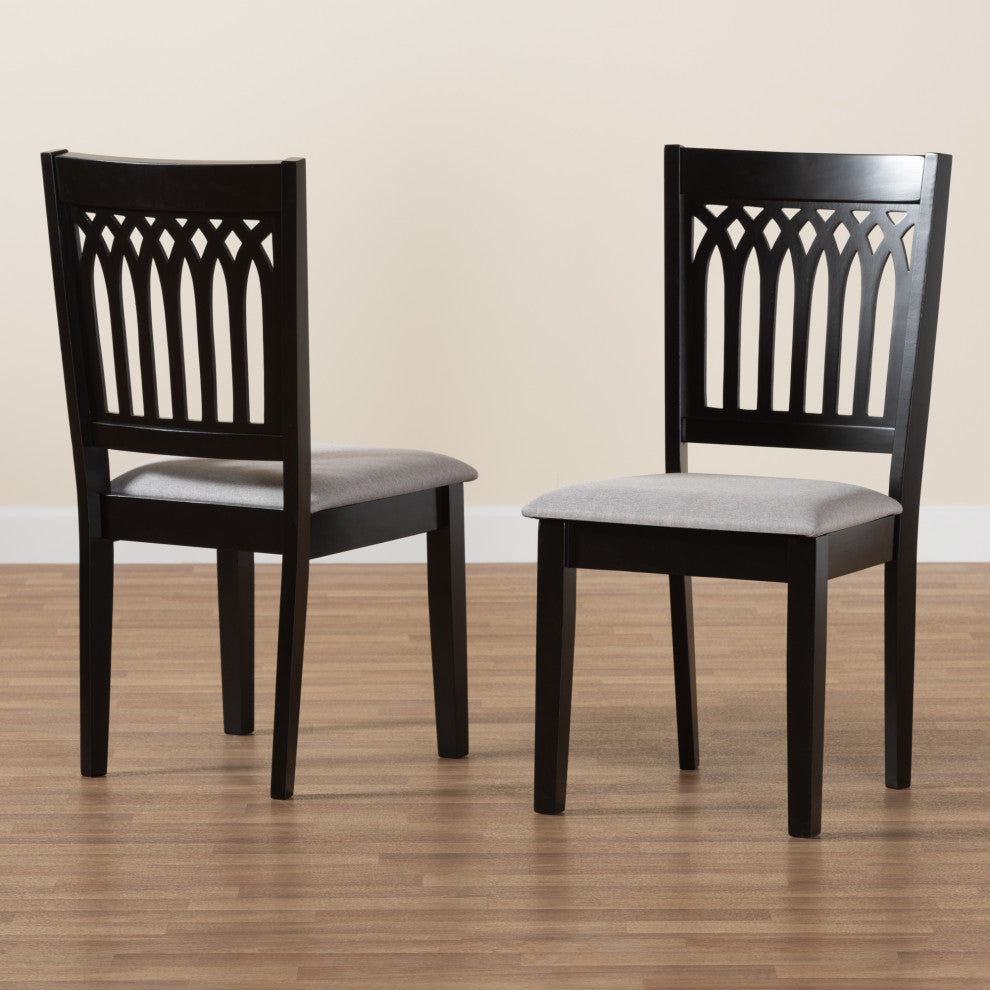 Marsala Modern Collection, Gray/Dark Brown, Dining Chair
