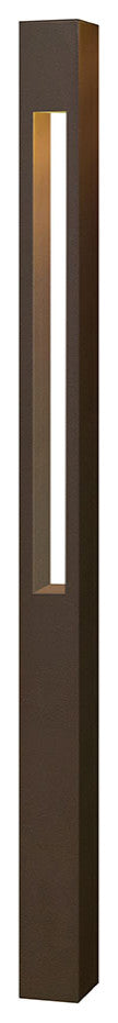 Hinkley 15602BZ Atlantis Square Large Bollard, Dark Bronze, Light Bronze