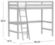 Hillsdale Kids and Teen Twin Loft Bed, Gray