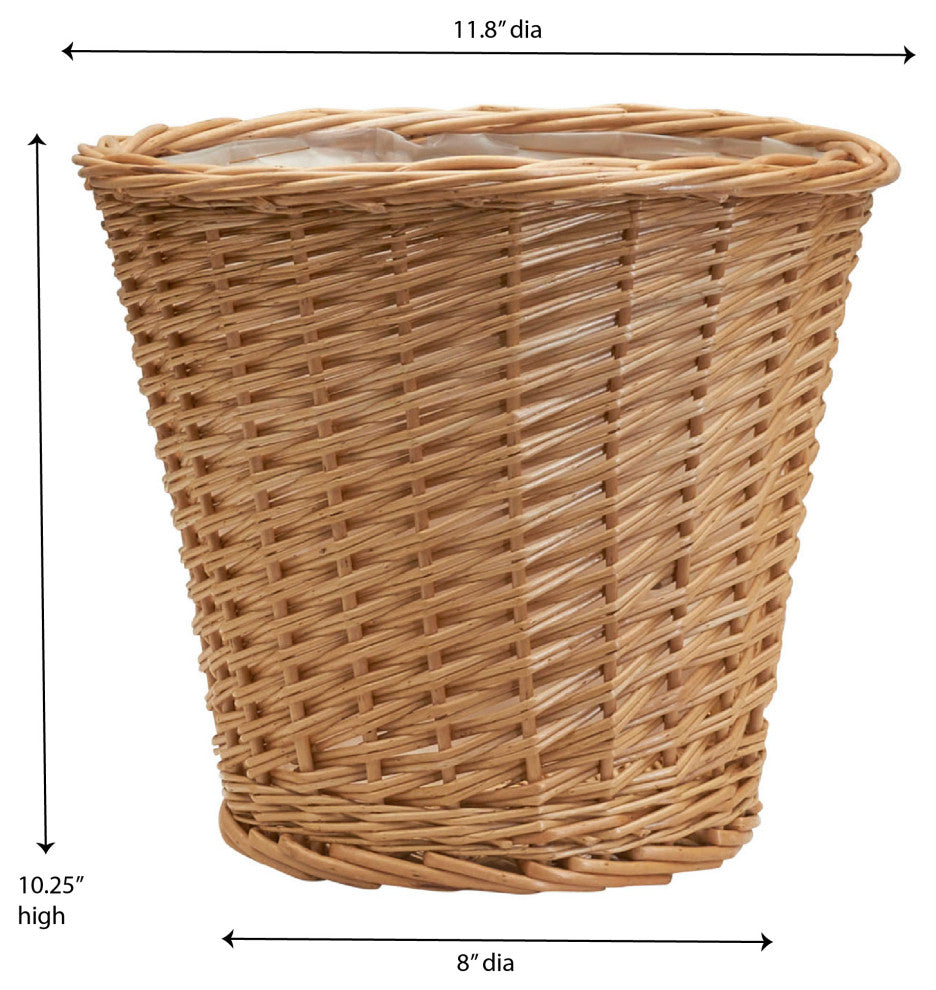 Willow Wicker Waste Basket