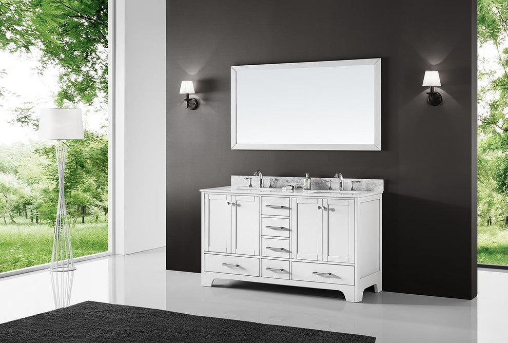 60" Double Sink Bathroom Vanity Base