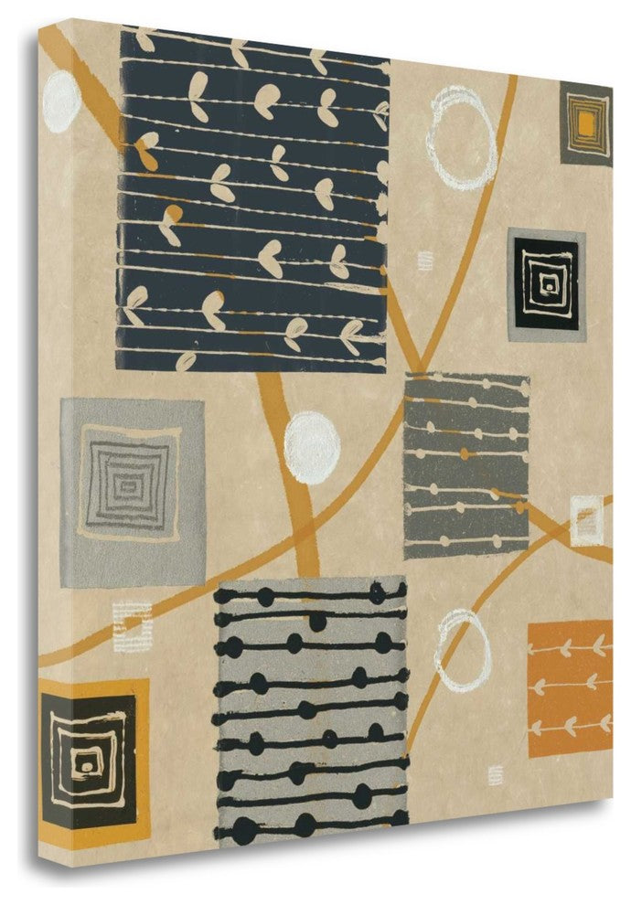 "Graphic Tiles I" By Wild Apple Portfolio, Giclee Print on Gallery Wrap Canvas