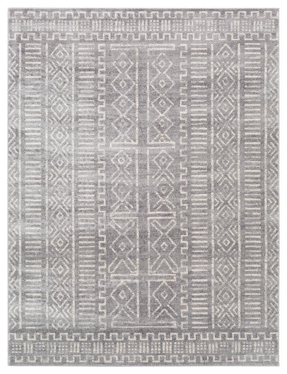 Surya Roma ROM-2327 5'3"x7'1" Rug, Medium Gray/White