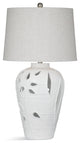 Amur Floral Cut-Out Table Lamp - White