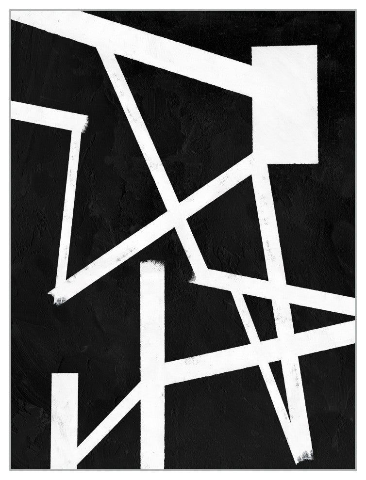 Sharp Edges Black 1, Giclee Reproduction Artwork