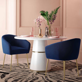 TOV Furniture Arya Performance Velvet Navy Dining Chair