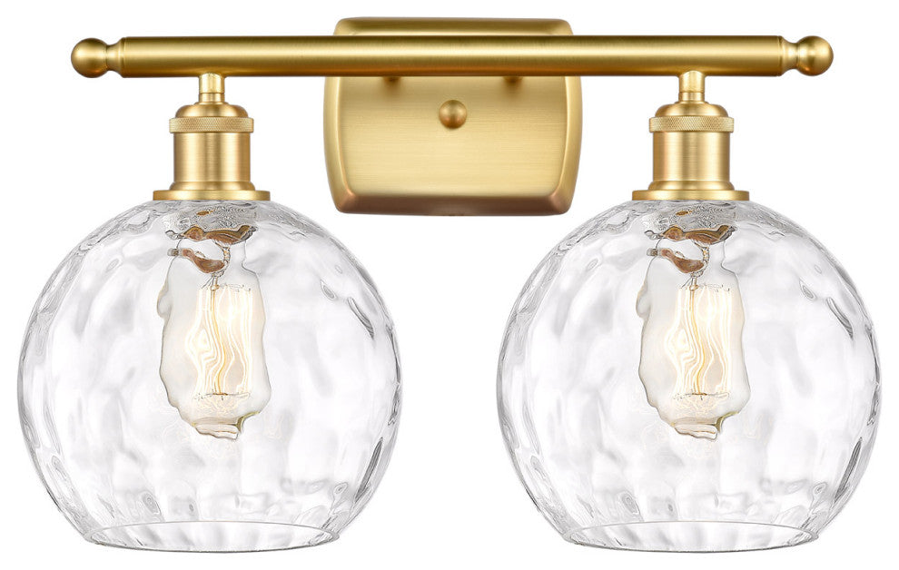 Innovations 516-2W-SG-G1215-8 2 Light Bath Vanity Light, Satin Gold