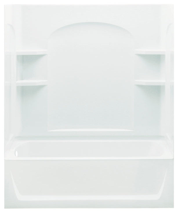 Sterling Ensemble 60"x32"x18" Vikrell Left-Hand Shower Kit, White