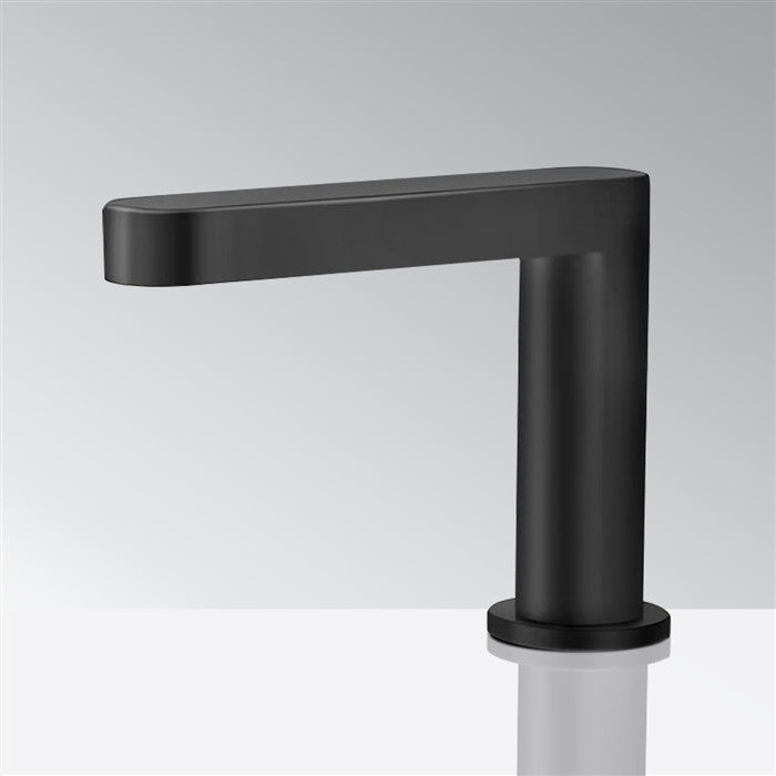 BathSelect Deck Mount Commercial Automatic Sensor Faucet Matte Black