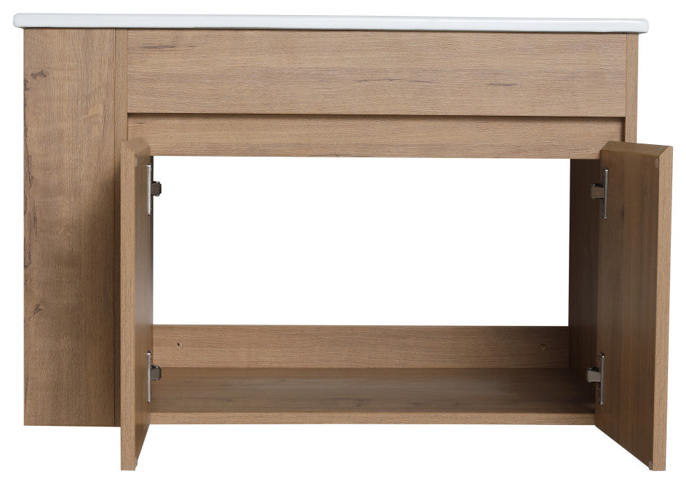 BNK 30x18 Bathroom Vanity With Adjustable Shelf, White Top