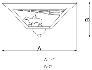 Trail 14" Outdoor Flush Mount
