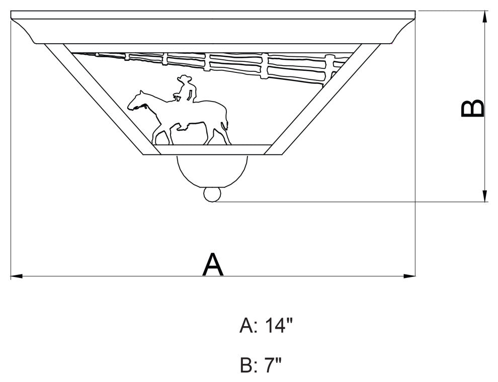 Trail 14" Outdoor Flush Mount