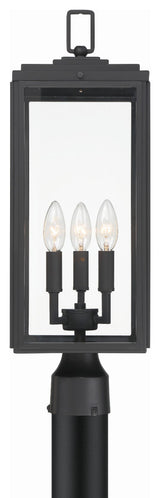 Byron 3-Light Outdoor Post Mount, Matte Black