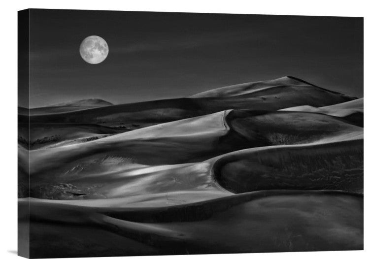 "The Night Walked Down The Sky" Canvas Giclee by Yvette Depaepe, 16"x12"