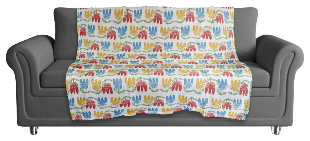 Bloom Where Planted 50x60 Coral Fleece Blanket
