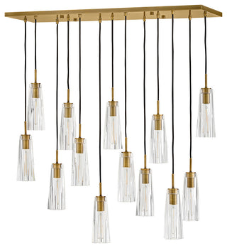 Fredrick Ramond Cosette Medium Thirteen Light Linear, Heritage Brass