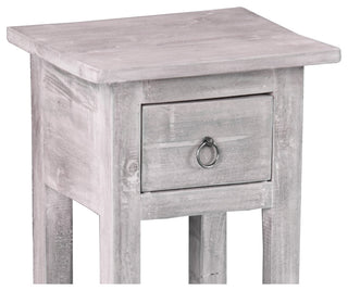 Sunset Trading Cottage Narrow Side Table, Distressed Light Gray